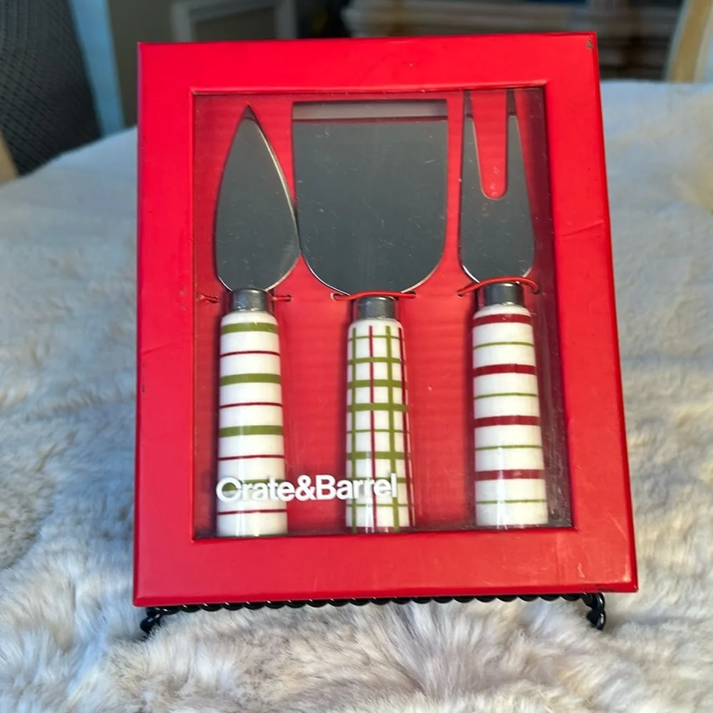 Crate & Barrel Cheese Knives NWT